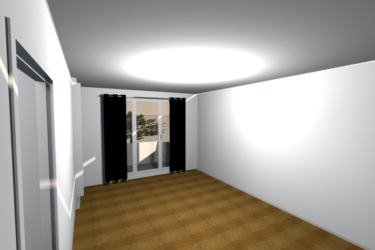 Vue 3D du salon